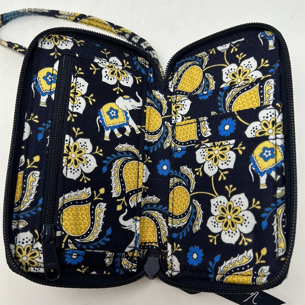 Vera Bradley Blue & Yellow Wristlet Wallet Excellent Condition - Picture 5 of 7